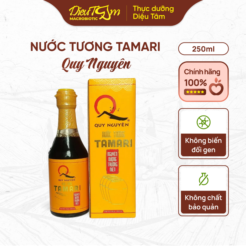 Nước Tương Tamari Quy Nguyên 250ml - Thầy Tuệ Hải sx