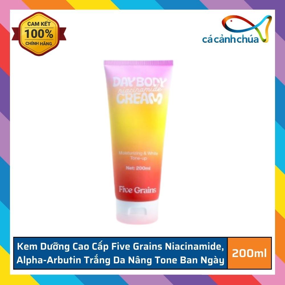 Kem Dưỡng Cao cấp Five Grains Trắng Da Niacinamide, Alpha-Arbutin Nâng Tone Ban Ngày 200ml