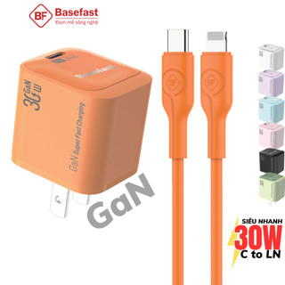  Bộ sạc nhanh 20W 30W Basefast Dây silicon siêu bền 27W chống gãy gập cho Phone xs max 11 12 13 14 