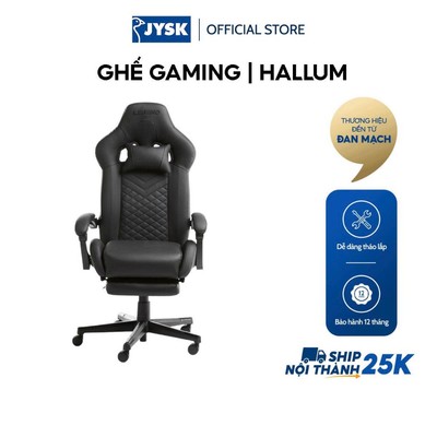 Ghế gaming | JYSK HALLUM | da PU | đen | R64xS70xC116/126cm