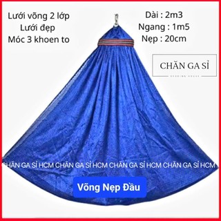 💥SIÊU RẺ💥Võng Nẹp Đầu 2 Lớp Thoáng Mát, Mềm Mại, Võng Lưới Vải Dệt Kim Bền Đẹp, Chắc Chắn_Chăn Ga Sỉ