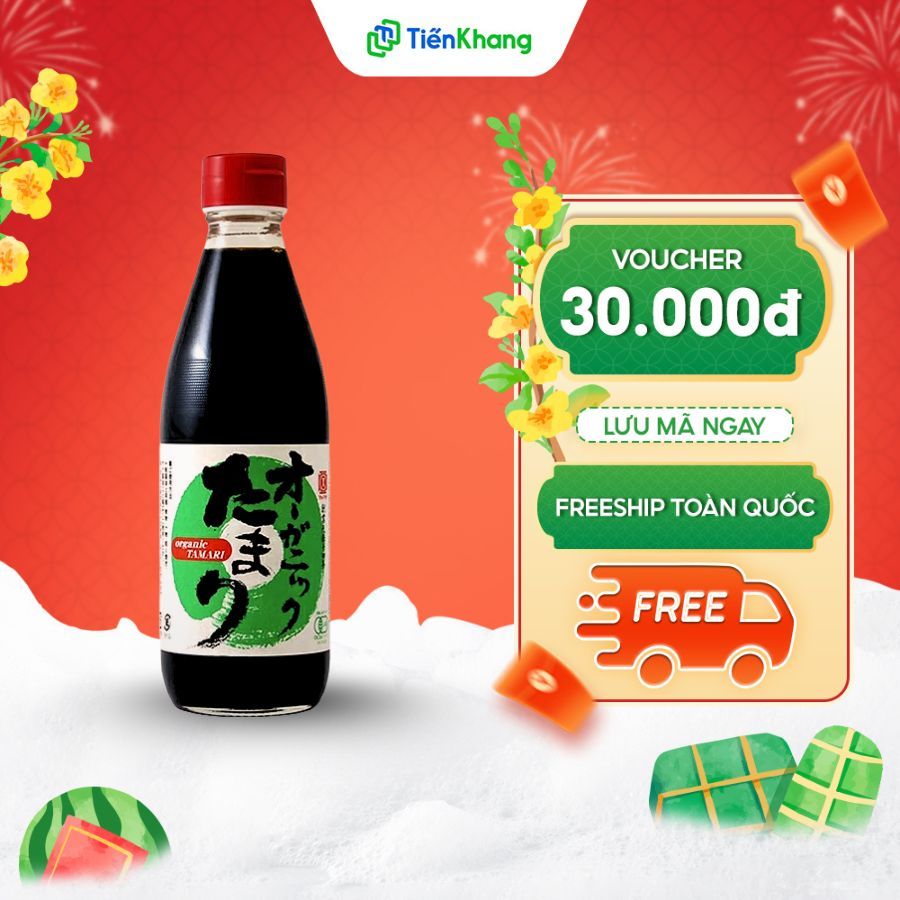 Nước tương Tamari organic Marumata Nhật Bản - Chai 360ml - Tương Nhật, thực dưỡng, eatclean, chay - 