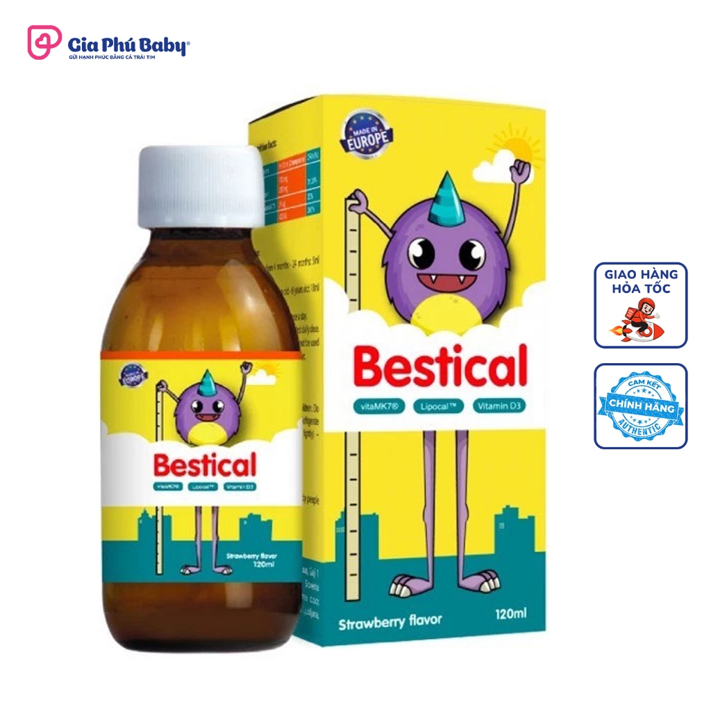 [Chính Hãng] Bestical Calcium D3 K2 – Bổ Sung Canxi, Vitamin D3 & K2 Giúp Xương Răng Chắc Khỏe, Hỗ T