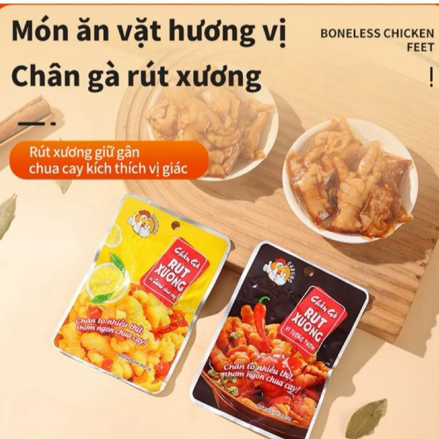 Combo 50, 60 chân gà rút xương Cabuno vị tương thơm và chanh chua cay