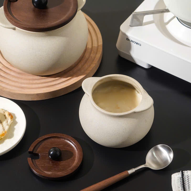 Hũ đựng mỡ bằng sứ nhiều màu, hũ đựng gia vị chịu nhiệt độ cao, hũ gốm đựng mỡ xinh xắn - Gọn Decor