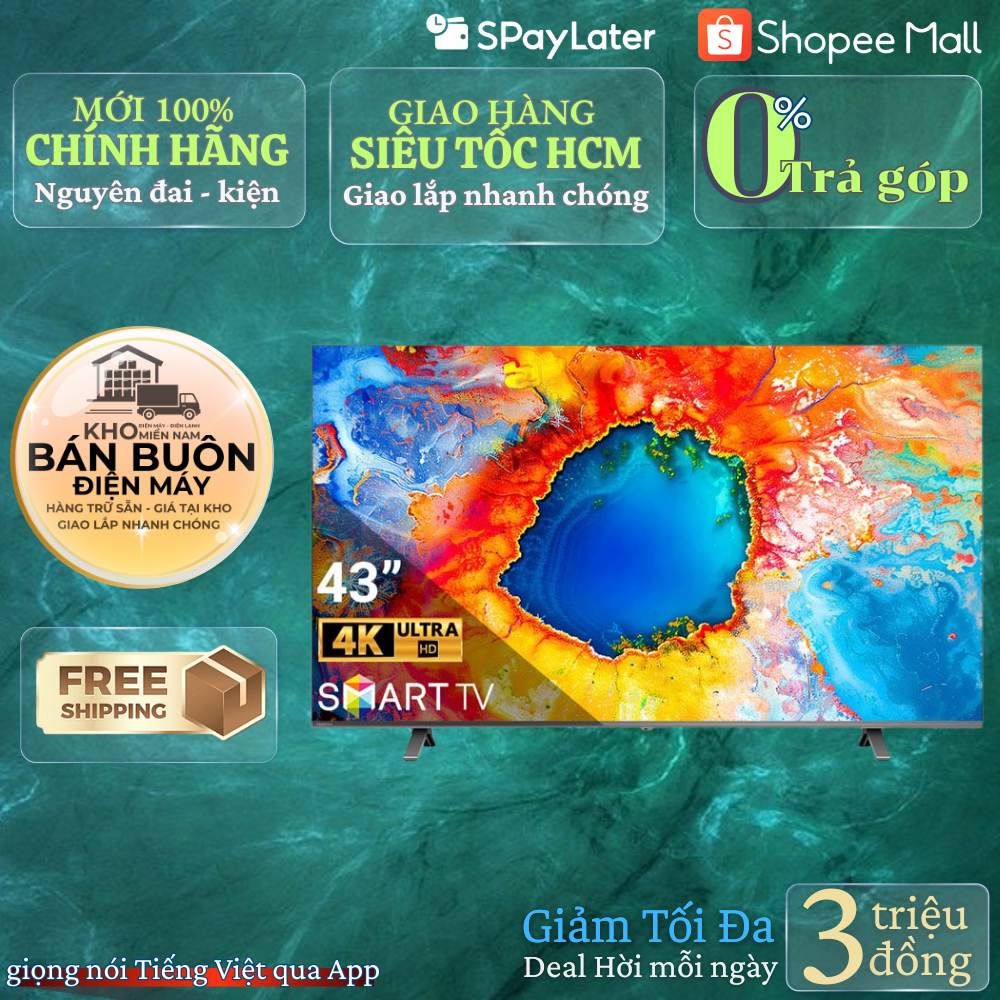📺 Smart Tivi Toshiba 43M450NP – 43 inch, QLED 4K, Dolby Atmos, hệ điều hành VIDAA U hiện đại