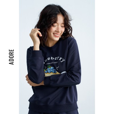[ ADORE ] Set nỉ dài màu navy in Cheese Cake 512HO6002