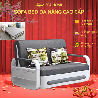   TẶNG KÈM 2 GỐI  Sofa Giường Ngủ Thông Minh Sofa Bed Decor Đa Năng 2 Chế Độ Gấp Gọn Có Hộc Chứa Đồ Nhập Khẩu Cao Cấp. 