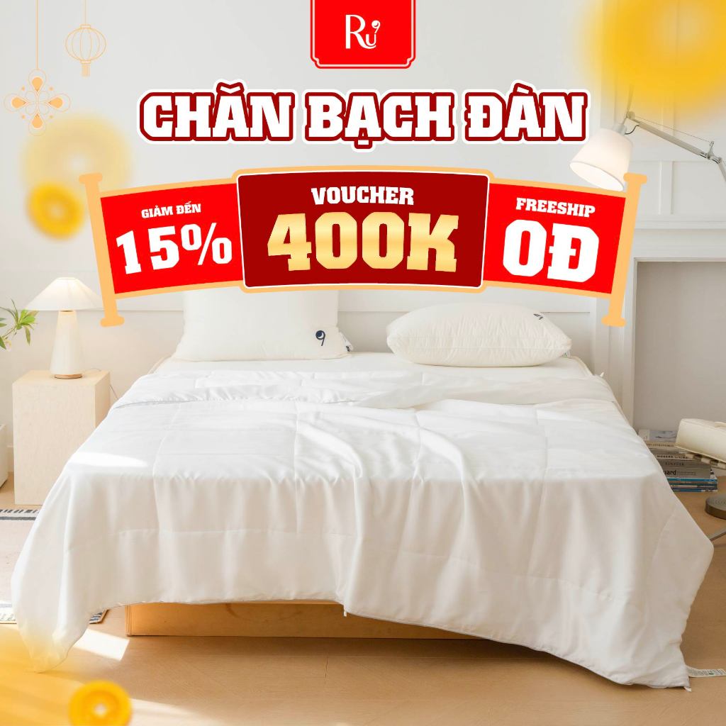 Chăn Mền Bạch Đàn Ru9 Eucalytus Duvet Thoáng Mát | Sợi Vải 100% Bạch Đàn Từ Thiên Nhiên | 3 Kích Thước | 1m6 2m2 2m4 