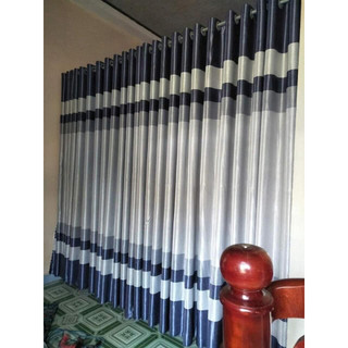 THANH LÝ RÈM vải rộng 6m cao 2m7 hoạ tiết kẻ trẻ trung và sang chảnh.