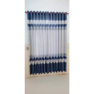 THANH LÝ RÈM vải rộng 6m cao 2m7 hoạ tiết kẻ trẻ trung và sang chảnh.