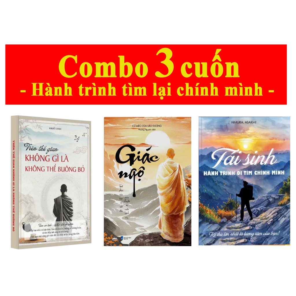 Sách - Combo 3 Quyển : Giác Ngộ, Tái sinh và Trên thế gian không có gì là không thể buông bỏ ( Có Lẻ