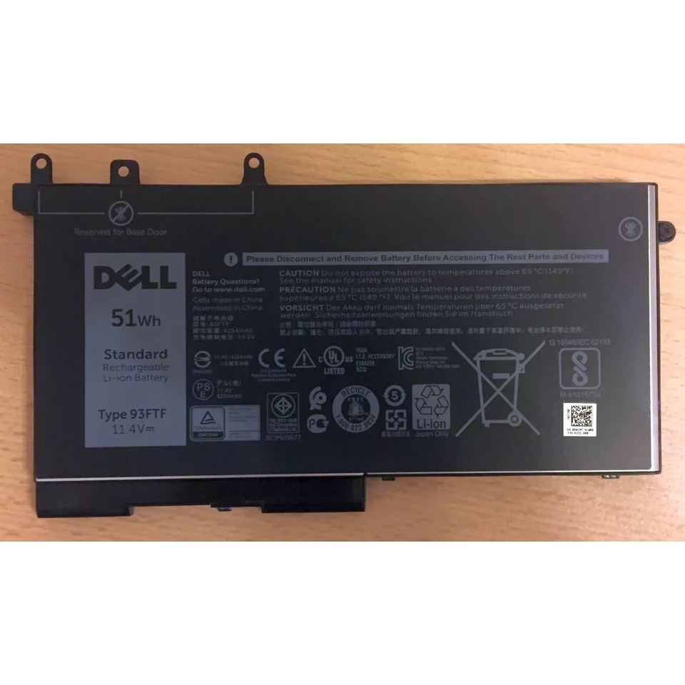 Pin dùng cho laptop Dell Latitude 5280 5290 93FTF 51Wh 3 cell