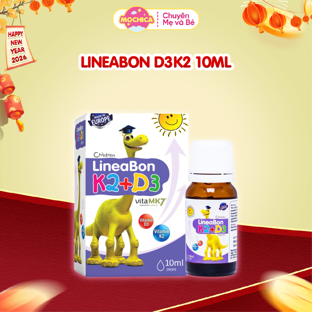 [FBS] LineaBon vitamin D3K2, D3 K2 Lineabon, LineaBon K2+D3 dạng nhỏ giọt 10ml cho bé-Mochica