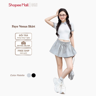  Cazi Faye Venus Skirt - Chân váy xòe bèo gấu đính nơ 
