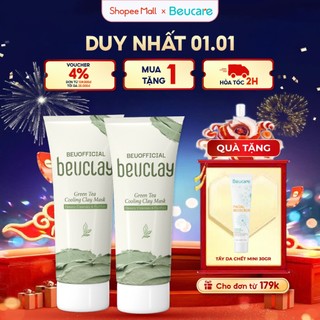  Combo 2 mặt nạ đất sét trà xanh BeUclay 70g 