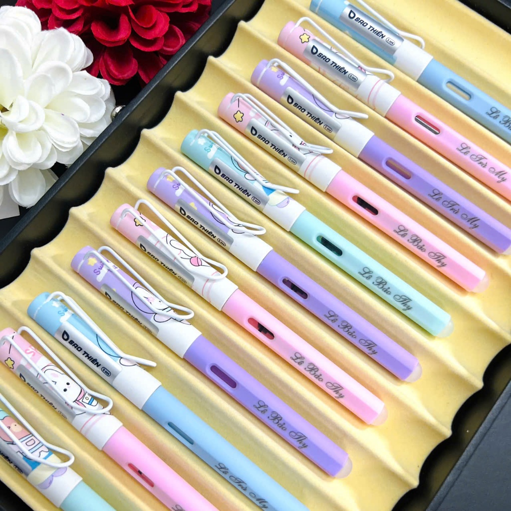 Combo 4 bút Sao Thiên S205 Nano Tặng 1 Hộp Mực Tẩy Xóa 10 ống