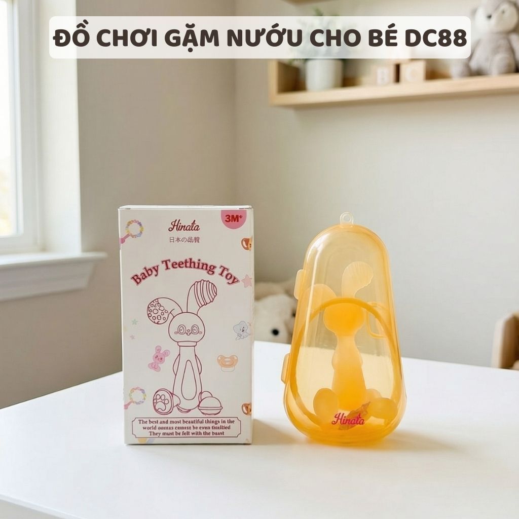 Đồ Chơi Gặm Nướu, Mọc Răng Cao Cấp Chất Liệu Silicone Nano Bạc Hình Thỏ Cầm Tay - Hinata DC88