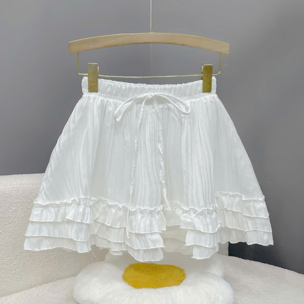 Chân Váy Bigsize Nữ Viền Bèo Tầng Dáng Xòe Vải Xốp Đôi Có Quần Bảo Hộ Co Giãn Dễ Thương CV425 | BigBuy360 - bigbuy360.vn