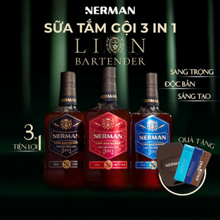 Sữa tắm gội rửa mặt 3in1 Nerman Lion Bartender 330g 