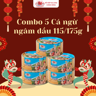  Combo 5 Cá Ngừ Cắt Khúc Ngâm Dầu 115 175g - Đồ Hộp Hạ Long 