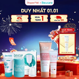  Combo bộ cốc nguyệt san BeUcup chính hãng chuẩn FDA Hoa Kỳ + kem tẩy lông Ollie dịu nhẹ thơm mát 