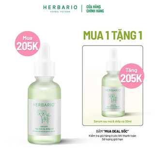  Serum Rau má và Diếp cá Herbario 30ml sạch mụn thuần chay 