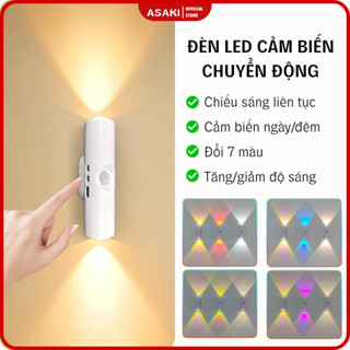 Đèn Led Trang Trí Tường 7 Màu Asaki Sạc Tích Điện 5 Chế Độ Tự Chọn Cảm Biến Người Siêu Nhạy