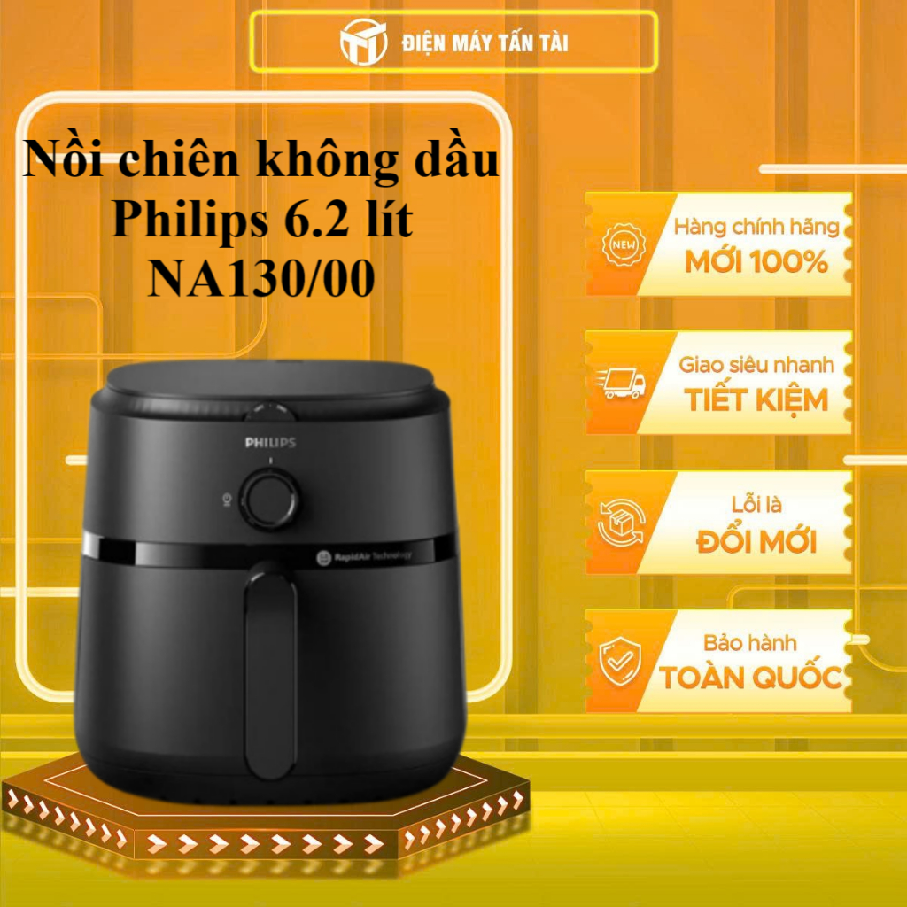 NA130/00 - Nồi chiên không dầu Philips NA130/00 6.2 lít - GIAO TOÀN QUỐC