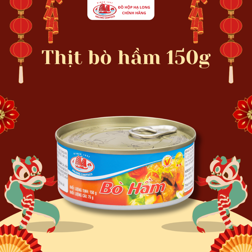 Thịt Bò Hầm 150g - Đồ Hộp Hạ Long