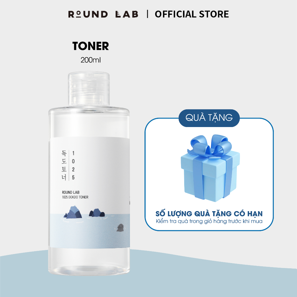 [LIVE ROUND LAB]  Nước hoa hồng Round Lab 1025 Dokdo Toner 200ml bổ sung độ ẩm làm dịu da
