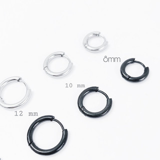 (1 Chiếc) Khuyên tai Tròn trơn basic dày 2mm - Kassy