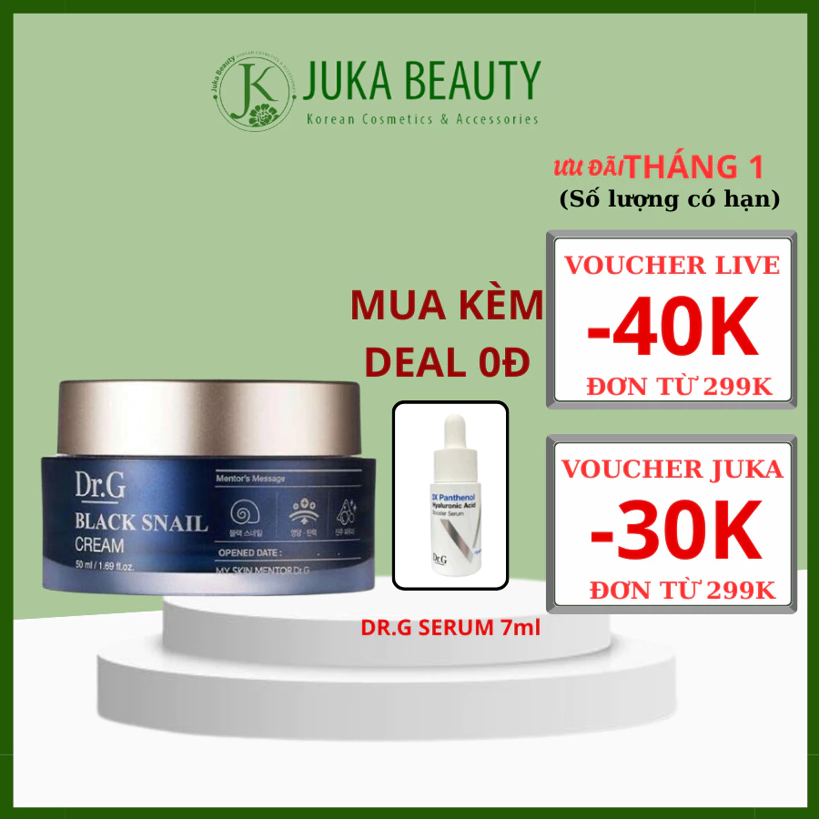 Kem ốc sên chống lão hóa DR.G Black Snail Cream