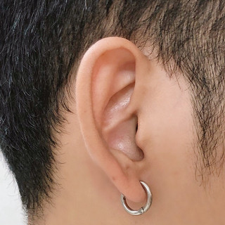 (1 Chiếc) Khuyên tai Tròn trơn basic dày 2mm - Kassy