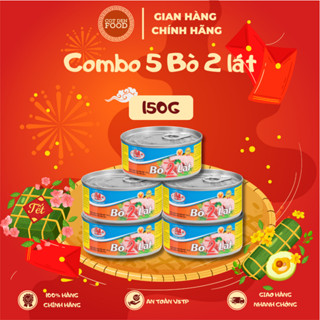  Combo 5 Bò 2 Lát Đồ Hộp Hạ Long 150G 