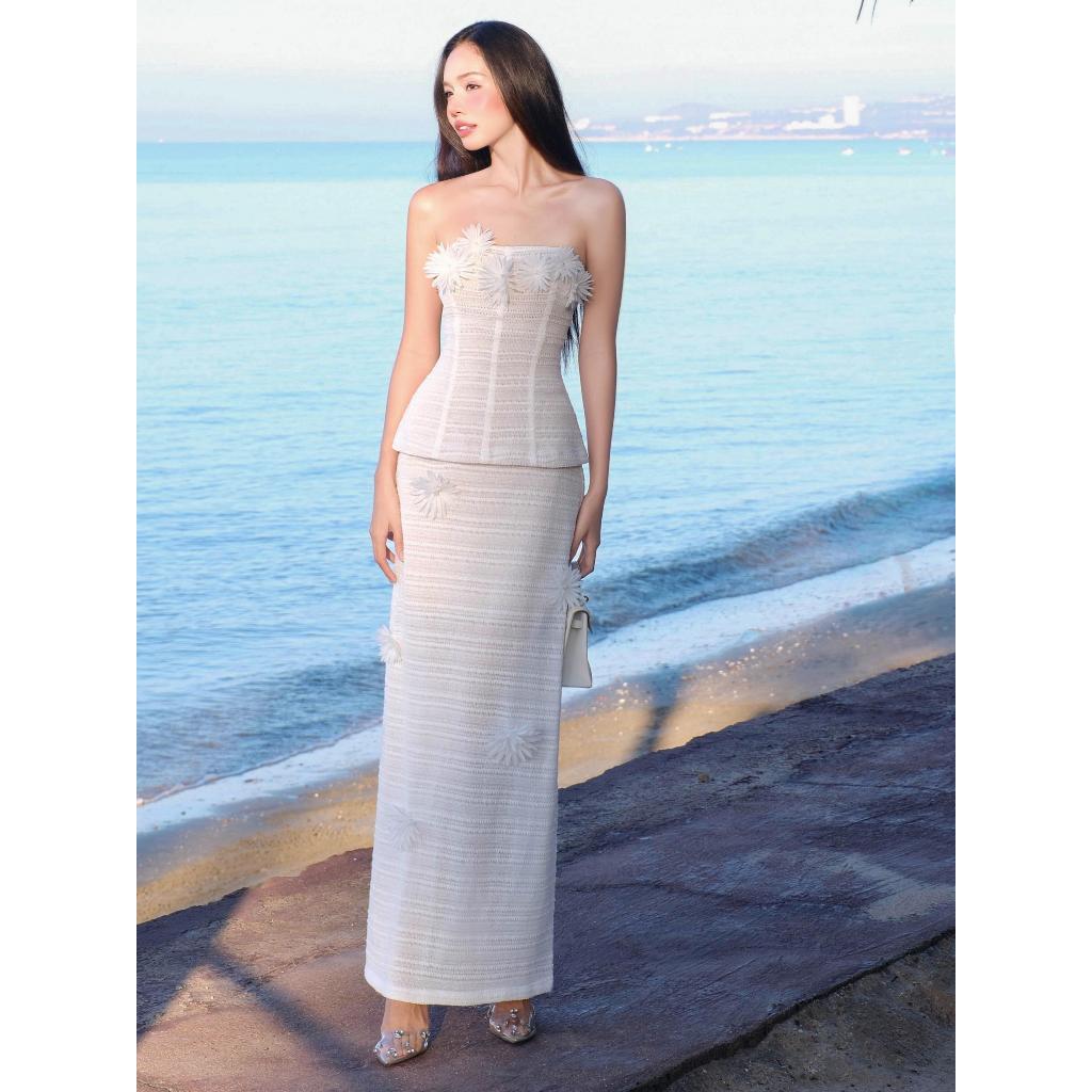 Set Áp Cúp Và Chân Váy Dài Ren Thun DAISY SET PL CLOTHING