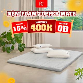  Nệm Trải Sàn Foam Topper Mate Ru9 Cao Cấp | Màu Xám | Lớp Foam Nâng Đỡ | 07 Ngày 1 Đổi 1 