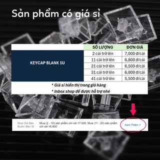 [Keycap lẻ] Keycap blank profile XDA cho bàn phím cơ