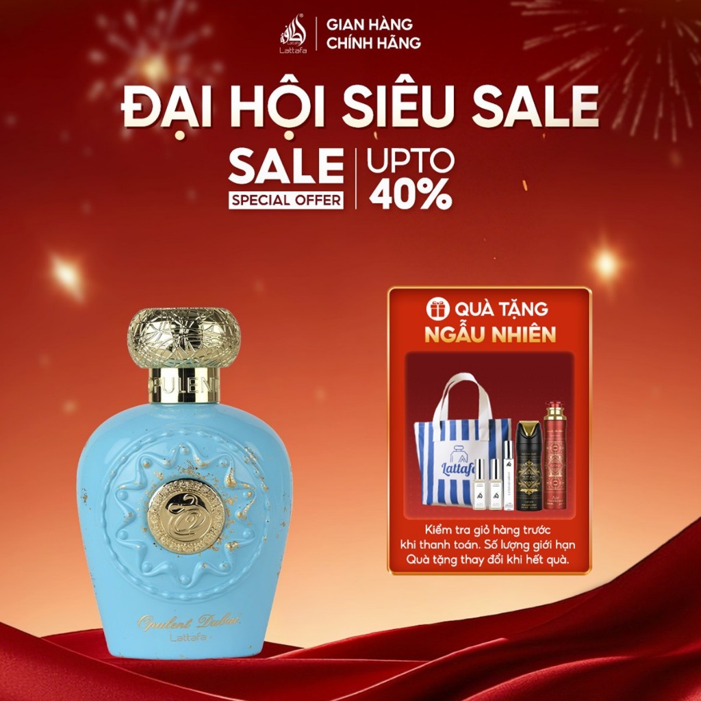 Nước hoa unisex Lattafa Opulent Dubai mùi hương hiện đại, cá tính, bí ẩn chai 100ml