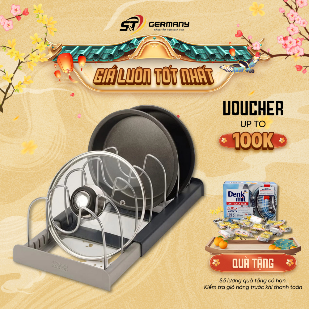 Giá để nồi chảo Joseph Joseph 85167  có thể mở rộng, Khay Đựng Vung Nồi | GermanySnT HCM 450097