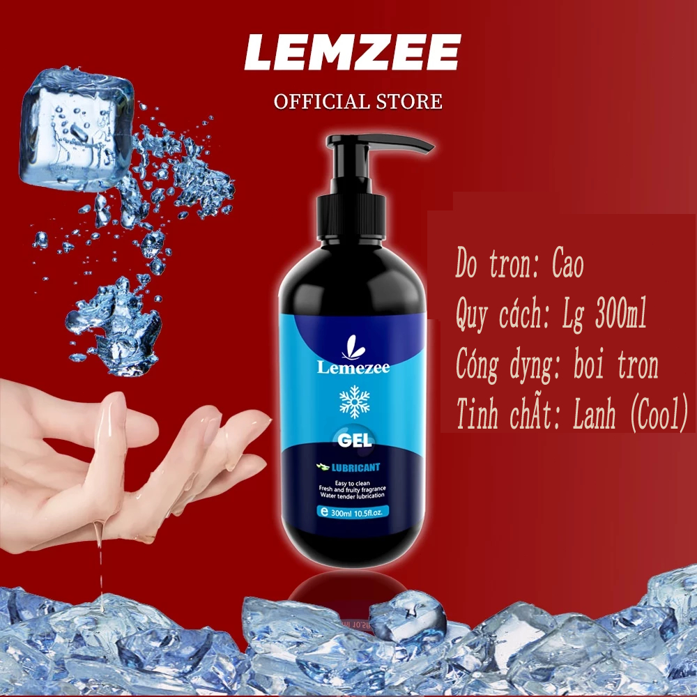 Gel bôi trơn lemezee Lubricant siêu trơn, lâu khô, lạnh an toàn 300ml