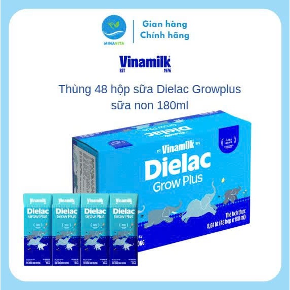 Thùng 48 hộp sữa Dielac Grow Plus sữa non Vinamilk (trên 1 tuổi)