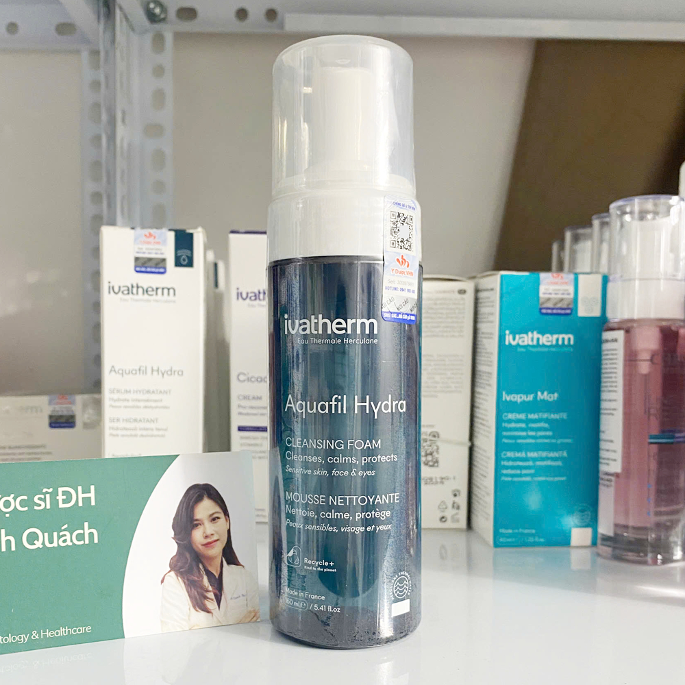 Sữa rửa mặt tạo bọt Ivatherm Aquafil Hydra Cleansing Foam