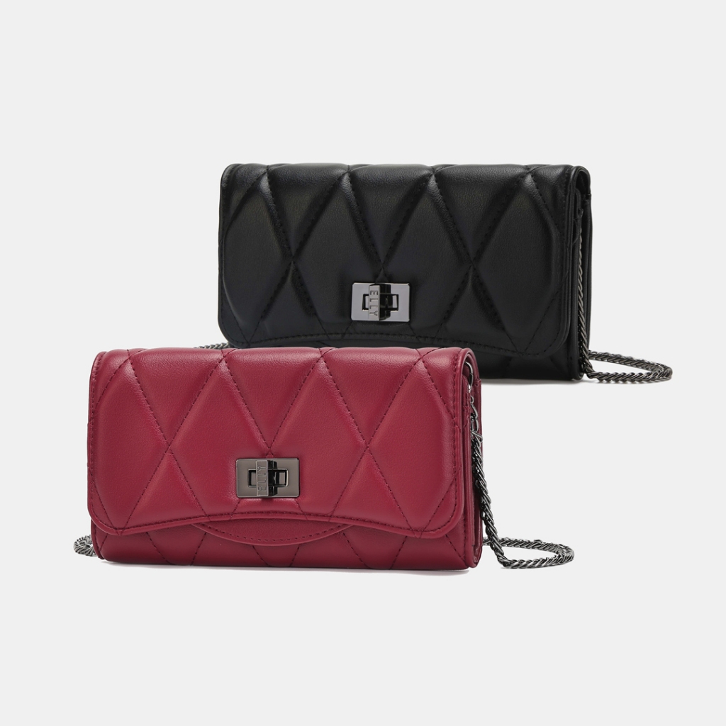 TÚI CLUTCH NỮ CẦM TAY, ĐEO VAI, ĐEO CHÉO CAO CẤP DA THẬT ELLY - EC68