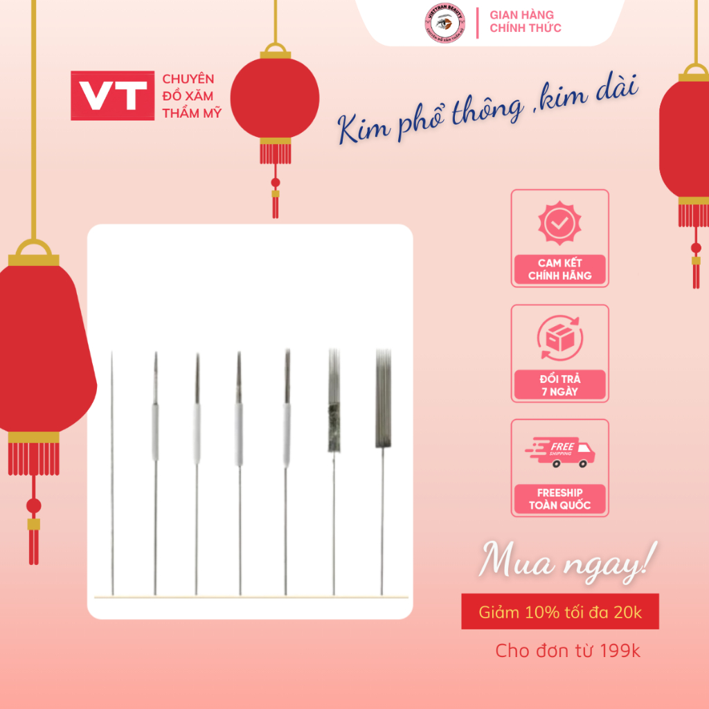 Kim phổ thông ,kim dài dùng cho máy giantsun,máy rồng,máy phổ thông zenka(gói 100c)
