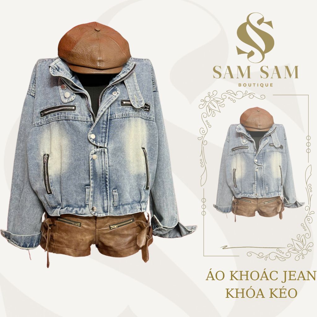 Áo Khoác Jean Nữ, Thời Trang - Chất Bò Bền Đẹp, Dễ Phối Đồ A1902