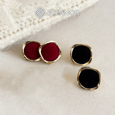 Bông tai nữ chuôi bạc 925 Eleanor Accessories hình vuông sang trọng phụ kiện trang sức 11249