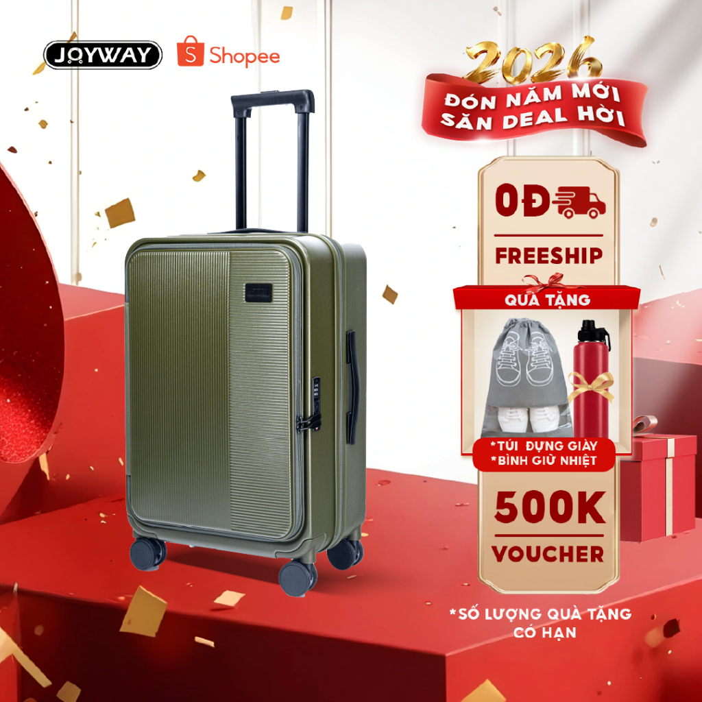 NGĂN CHỨA RỘNG Vali Kéo nam nữ JOYWAY, Mở Rộng Dây Kéo, Chống Bung, Tiện Lợi Hành lý Du Lịch