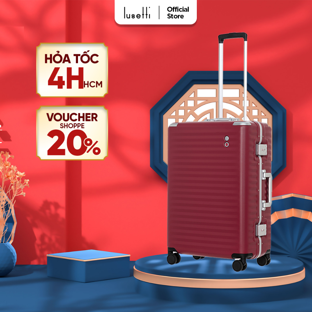 Vali Kéo Echolac PC183E Size 20/24/28 - Nhựa PC Cao Cấp Hạn Chế Bể Vỡ, Khoá TSA An Ninh Quốc Tế