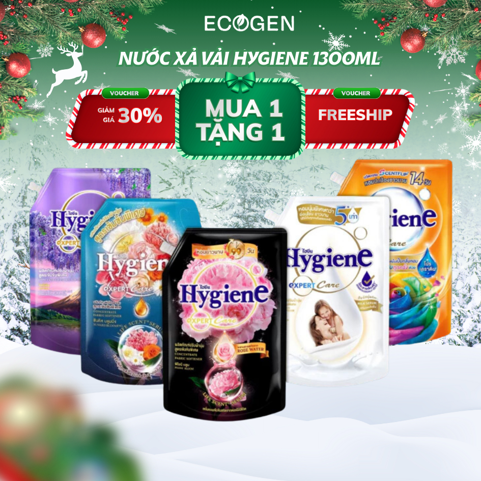 [MUA 1 TẶNG 1] COMBO 2 TÚI Nước xả vải Đậm đặc Hygiene Expert Care chuẩn Thái Lan lưu hương lâu